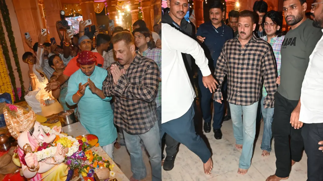 Ganesh Chaturthi 2025: Salman Khan goes barefoot as he seeks blessings