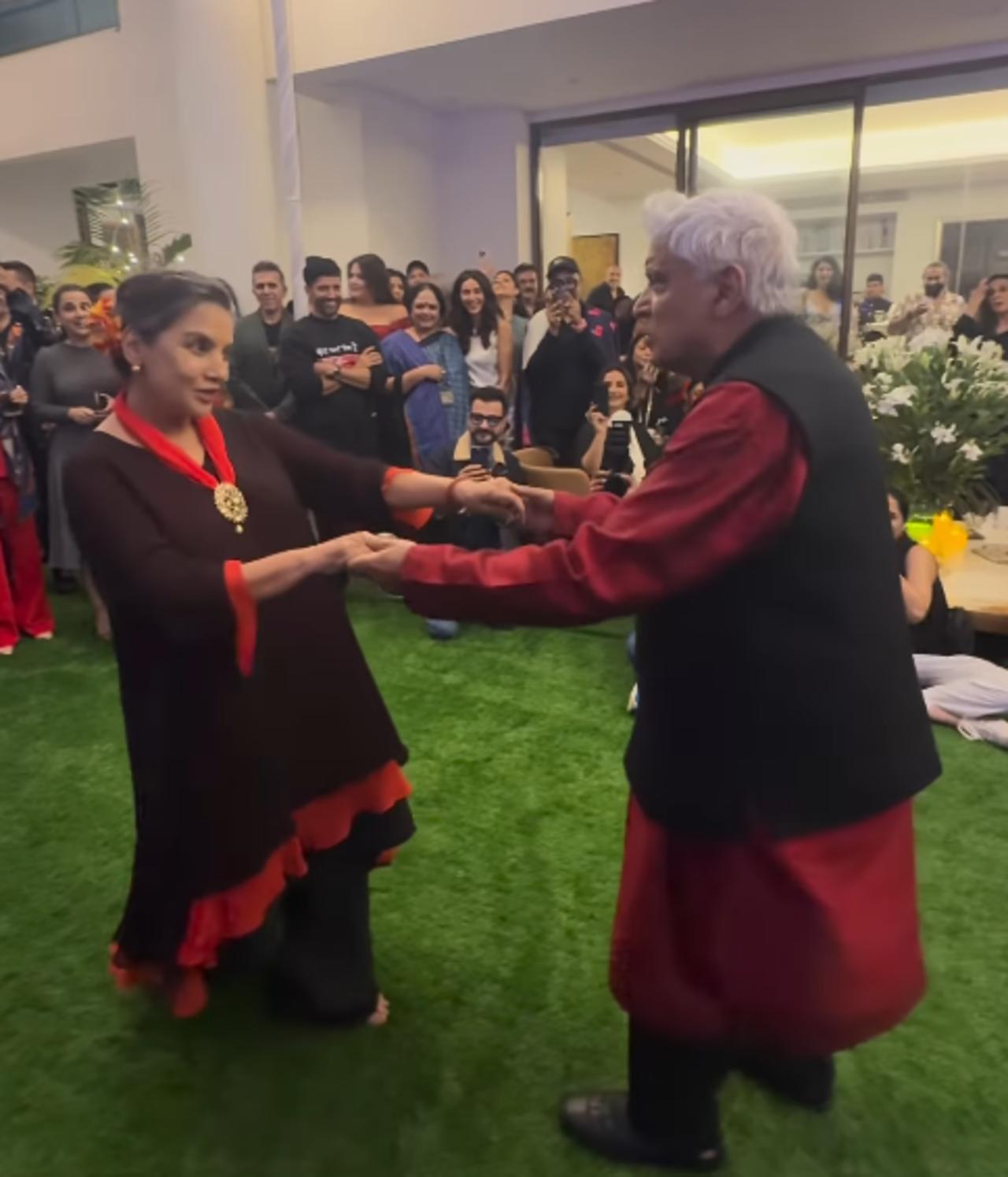 <p>Farah Khan shared a video of Shabana Azmi and husband Javed Akhtar dancing to the song Pretty Little Baby, setting major couple goals at the age of 75 and 80 respectively.</p>