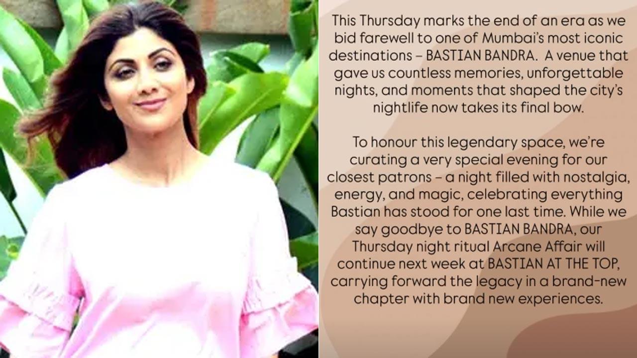 Shilpa Shetty recently took to her Instagram and shared a long note notifying her followers about the shutdown of the Bastian Bandra facility. The restaurant had been a popular choice for several celebrities. Read full story here