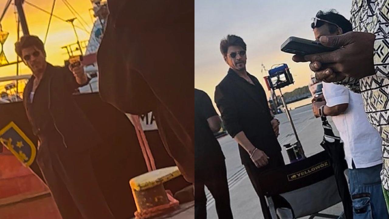 Shah Rukh Khan goes all guns blazing in this pic from King sets