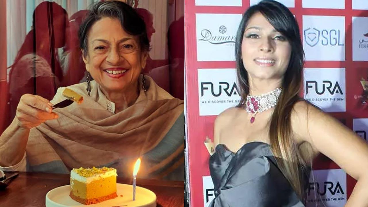 Tanishaa Mukerji shares pictures from mom Tanuja’s 82nd birthday bash