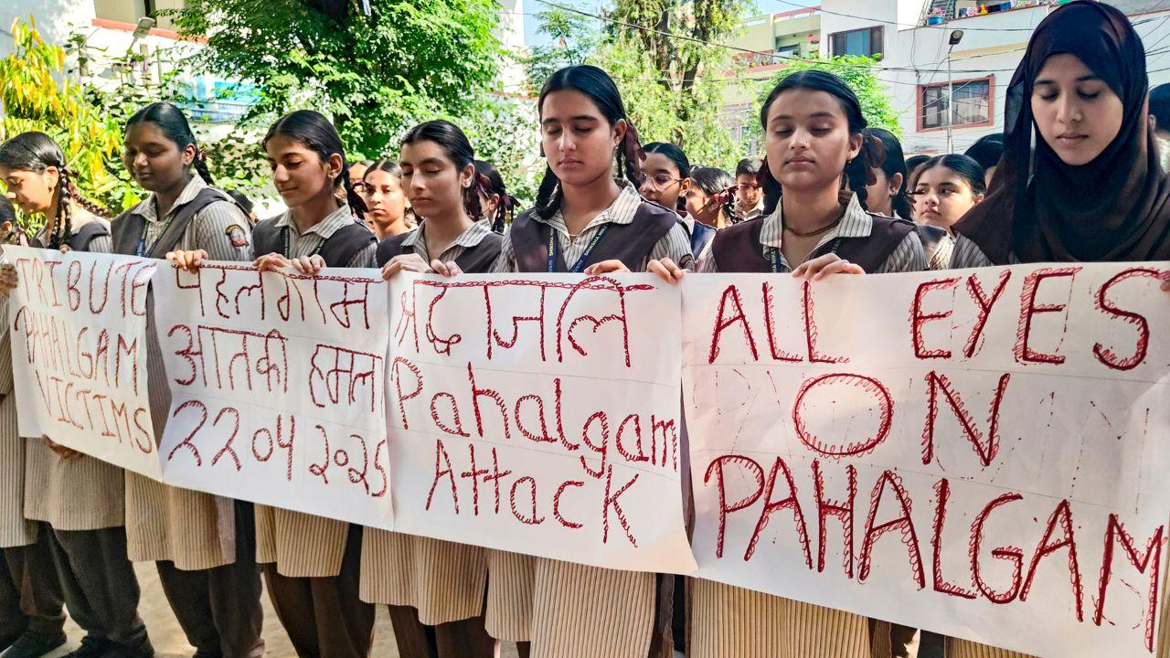 Students in Jammu offer prayers and observe moments of silence to honour the lives lost in the attack