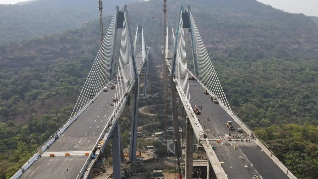 Drone pictures of the "missing link" project at the Mumbai-Pune Motorway offer a rare aerial perspective of the unexplored stretch
