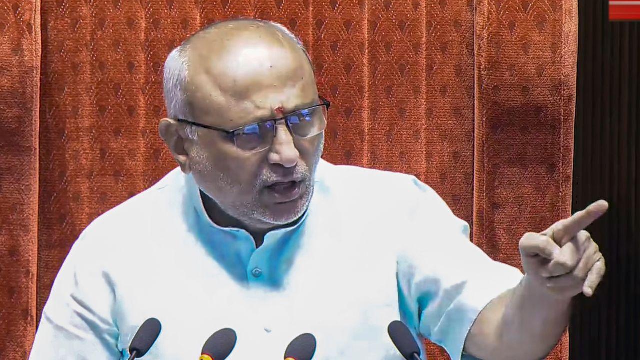 Rajya Sabha Chairman CP Radhakrishnan conducts proceedings in the House during the Special session of Parliament