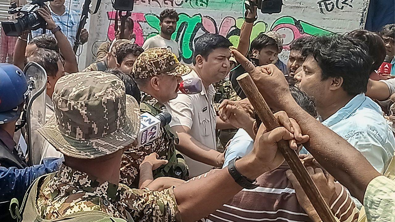 BJP candidate Suvendu Adhikari, who is contesting from nearby Nandigram, urged people to ensure peaceful polling