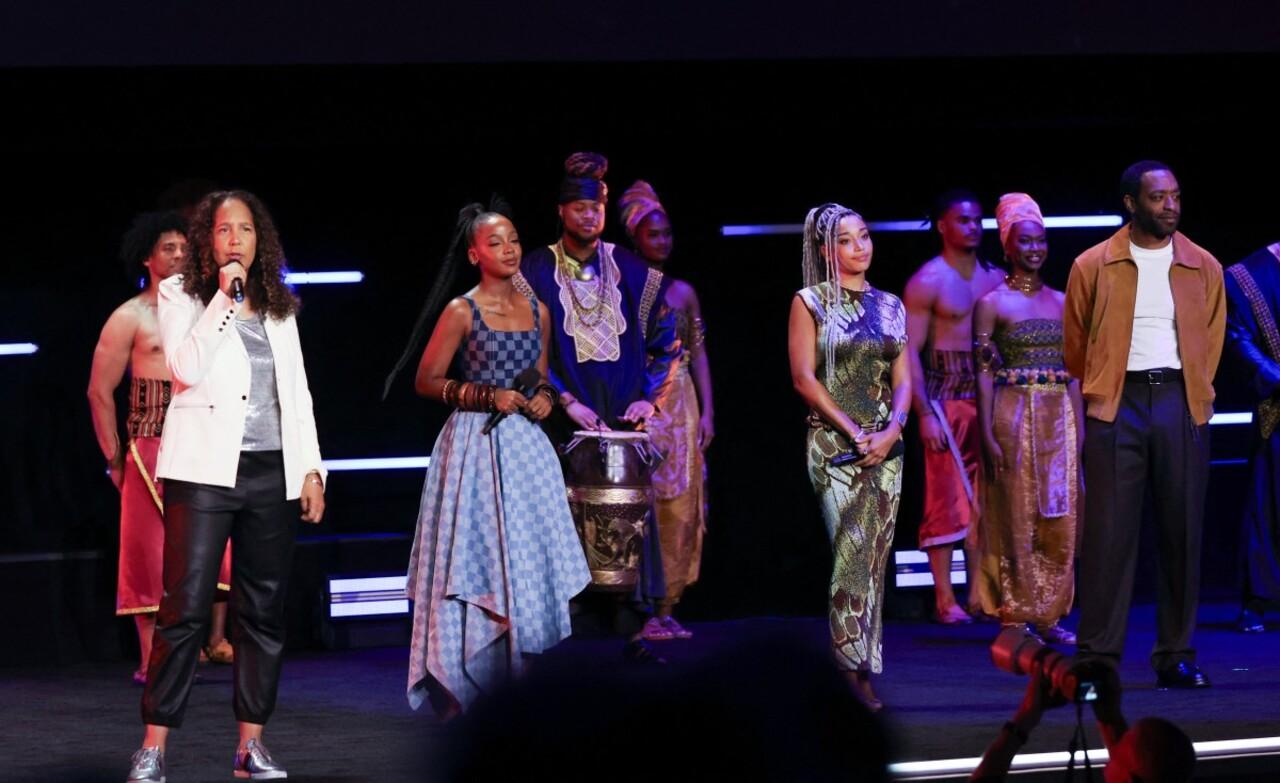 US director Gina Prince-Bythewood with South African actress Thuso Mbedu, British actor Chiwetel Ejiofor, US actress Amandla Stenberg and cast members released the first clip from the Afrofuturist YA adaptation, Children of Blood and Bone.