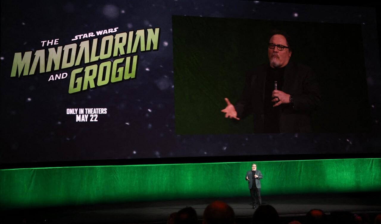 Jon Favreau premiered the opening 17 minutes of The Mandalorian &amp; Grogu, featuring Pedro Pascal's Mando on a bounty-hunting mission on a snowy planet.