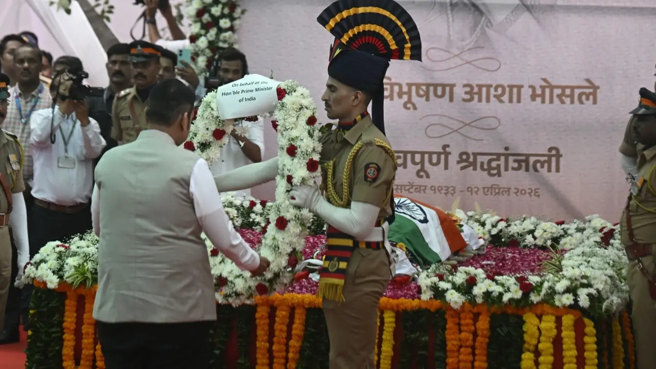 In Photos: Asha Bhosle cremated with full state honours in Mumbai