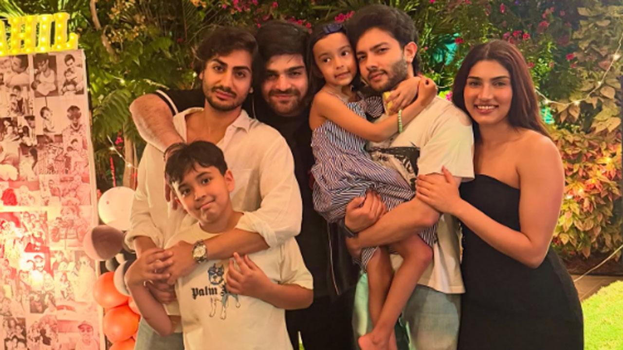 Salman Khan's nephew Ahil Sharma poses with cousins , Atul Agnihotri shares pic