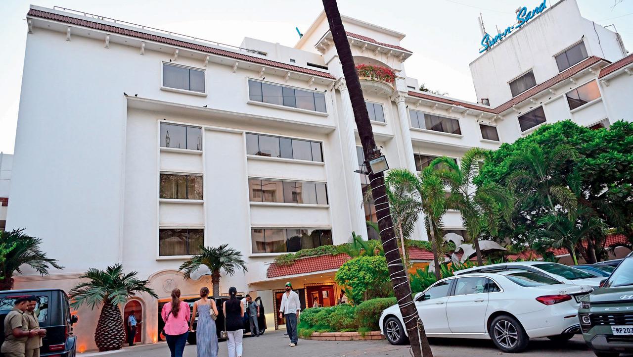 A view of the familiar facade