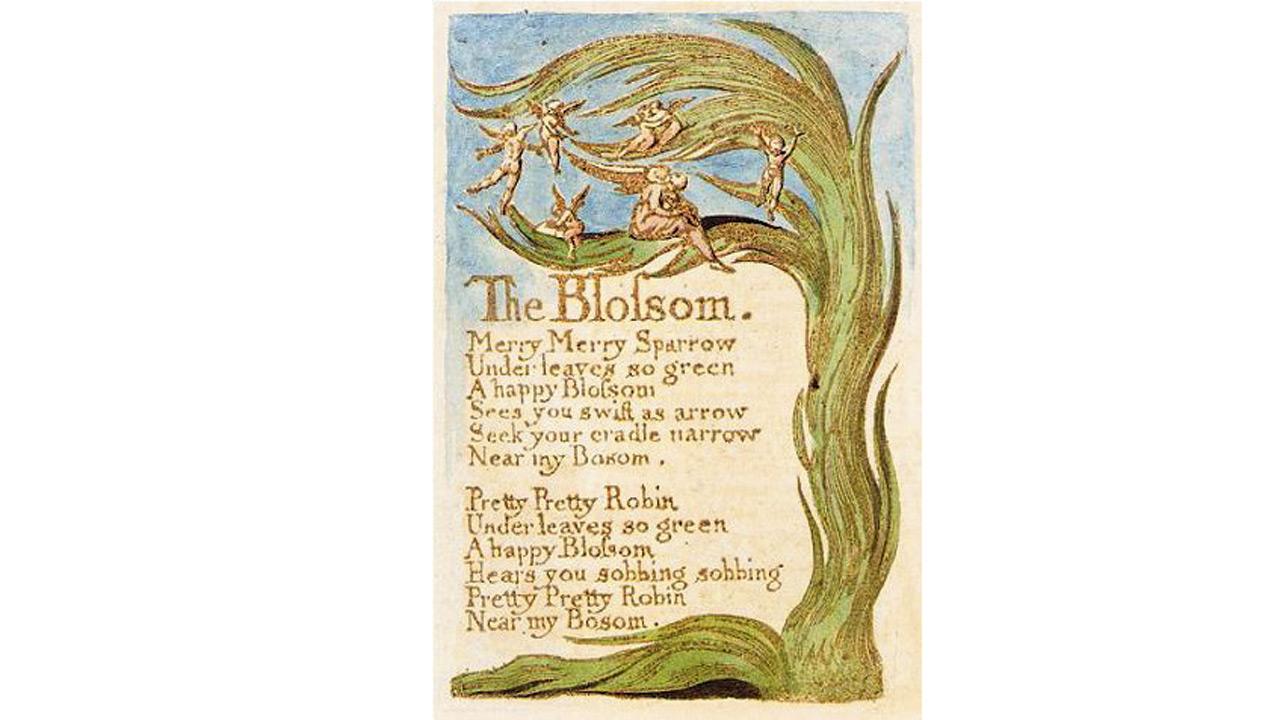 An engraving by the poet on his book, Songs of Innocence, c. 1789