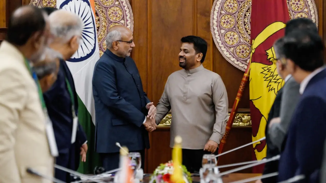 Radhakrishnan's visit is the first ever by an Indian vice president to Sri Lanka, officials said.