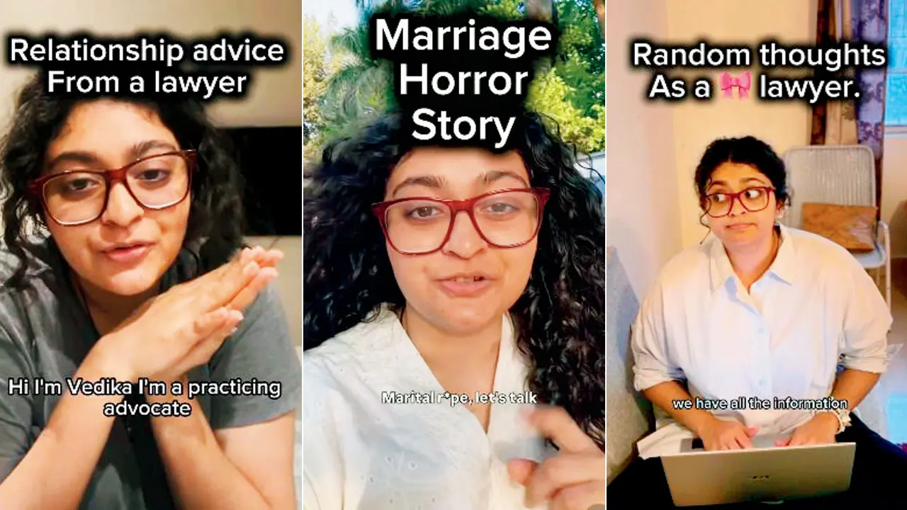 Vedika Dave sharing lived experience and now her experience as a advocate. Pics/@vedika_llb