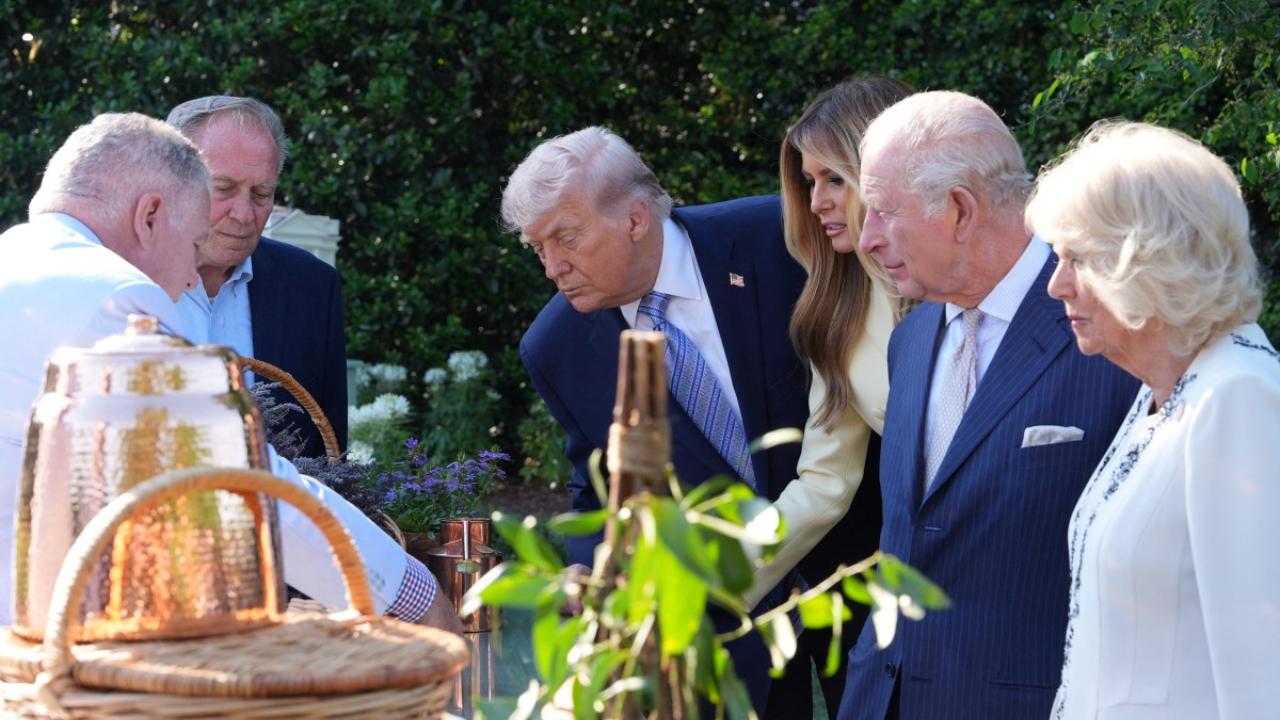 On Day 1, the royals attended a garden party at the British embassy, with cucumber sandwiches and scones on the menu