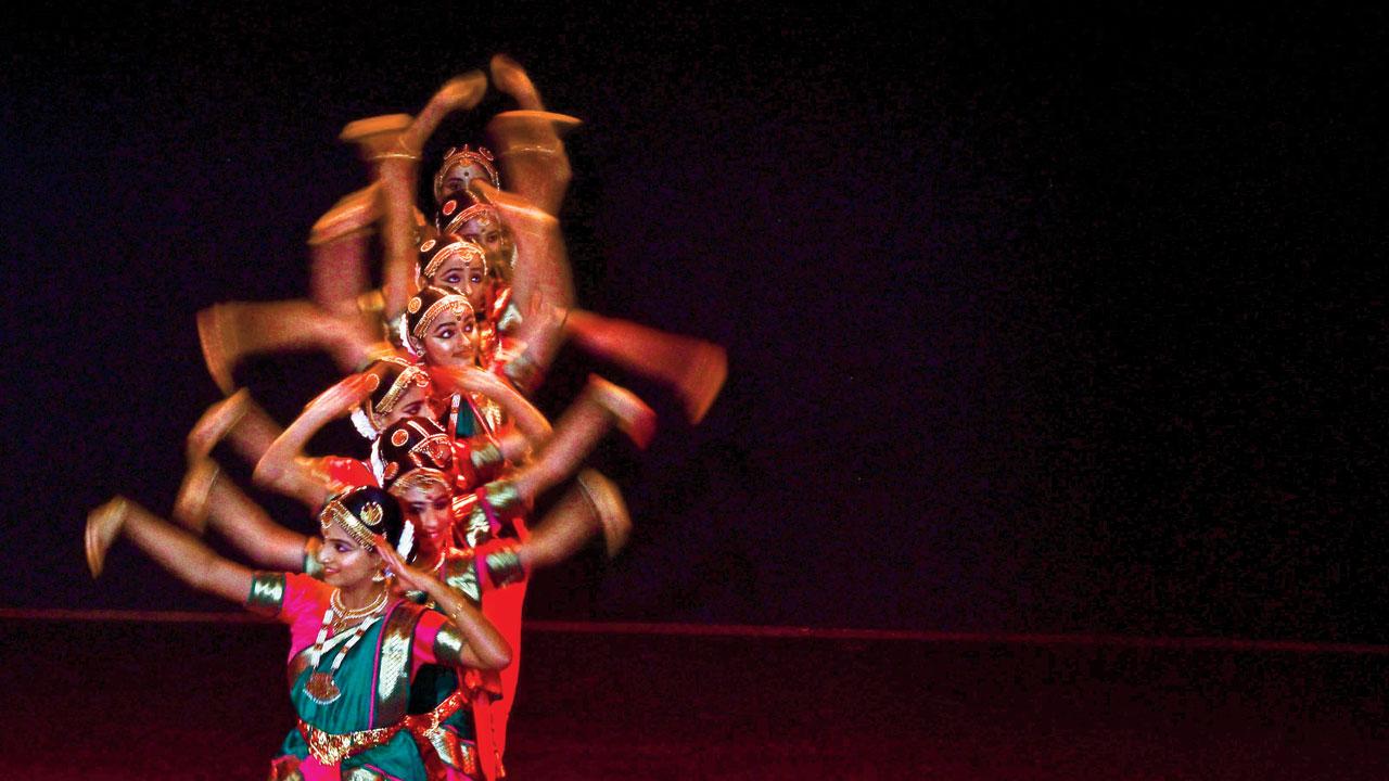 Students of Lata Surendra bring alive the elegance of Bharatanatyam, weaving rhythm and storytelling into a spellbinding stage performance