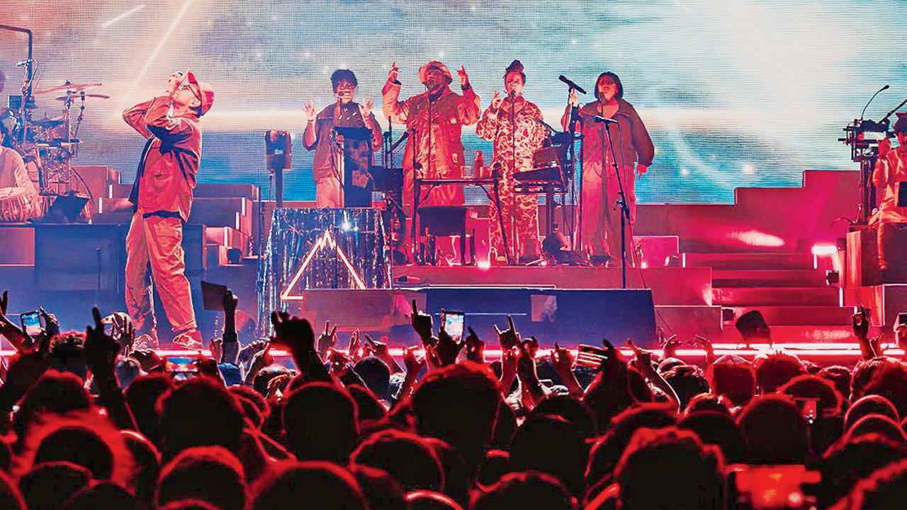 A moment from the band’s performance in Dublin in April. Pics Courtesy/@gorillaz