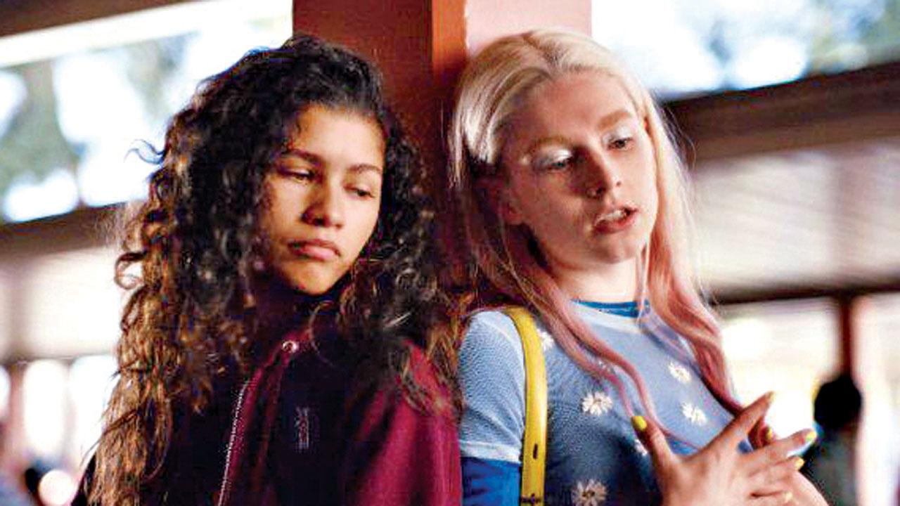 Zendaya and Sydney Sweeney in Euphoria. Pic/Youtube