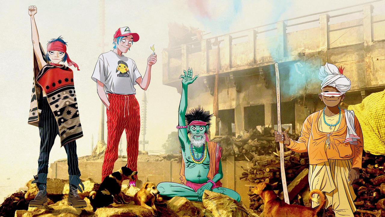 Artwork from the recently released Gorillaz album, The Mountain