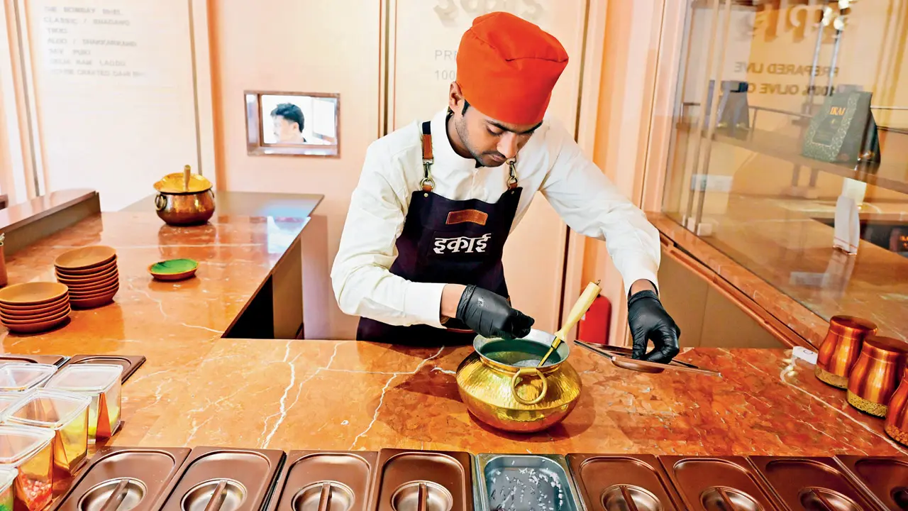 Chat counter at the Bandra space