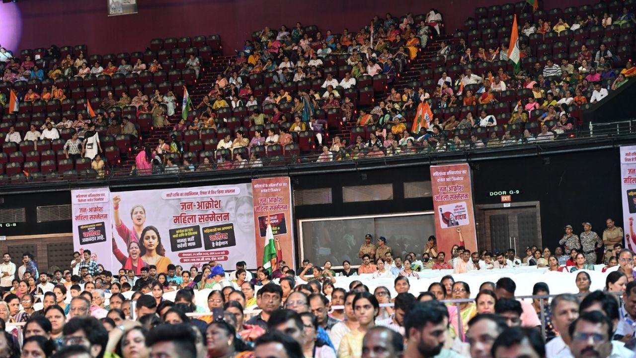 The Bharatiya Janata Party on Monday announced a large-scale outreach drive in Maharashtra to collect one crore signatures from women in support of the Women&rsquo;s Reservation Bill. Pic/ SAYYED SAMEER ABEDI