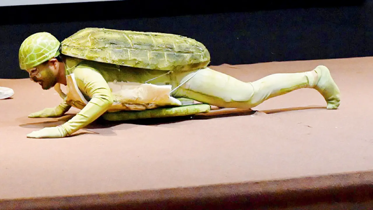 Kasav in a scene from the play