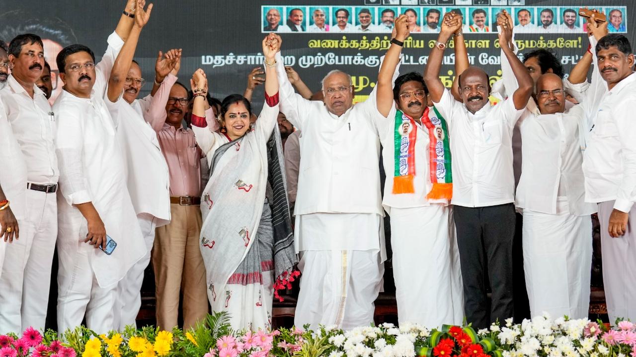 He said, "The BJP government tried to play a dangerous game by linking women's reservation with delimitation based on the 2011 census. It means punishing states like Tamil Nadu, which successfully controlled the population. The Opposition stood united, and Congress in Delhi led from the front, and DMK, TMC, SP all stood shoulder to shoulder to defeat the Bill."