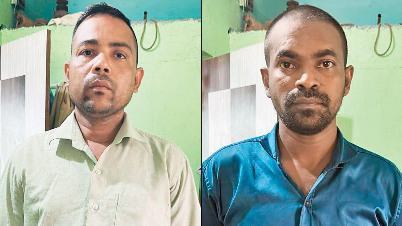 Arrested accused Dinish Pagora (left) and Santosh Ghoshe (right)