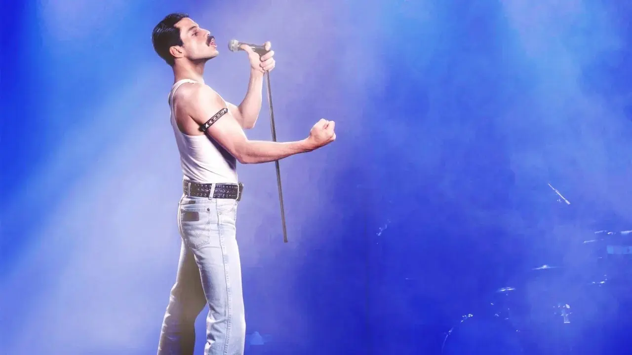 Bohemian Rhapsody (2018)
Starring Rami Malek, the film follows British rock band Queen and their lead singer, Freddie Mercury, from the band's formation to their Live Aid performance in 1985. The film is available to watch on Apple TV and rent on Prime Video