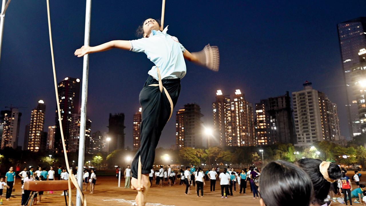 The mallakhambh signifies a perfect blend of tradition and fitness, drawing keen young learners across the city