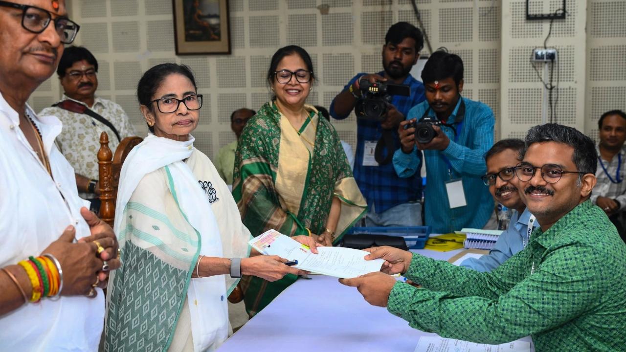 "I was born and brought up here in Bhabanipur only. I stay here 365 days a year. My life, my work, my movements -- everything revolves around Bhabanipur. Everything in my life began from here. I thank and salute the people of Bhabanipur," Banerjee said after filing her nomination papers.