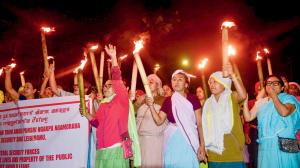 Mass protest in Manipur over killing of two children in blast