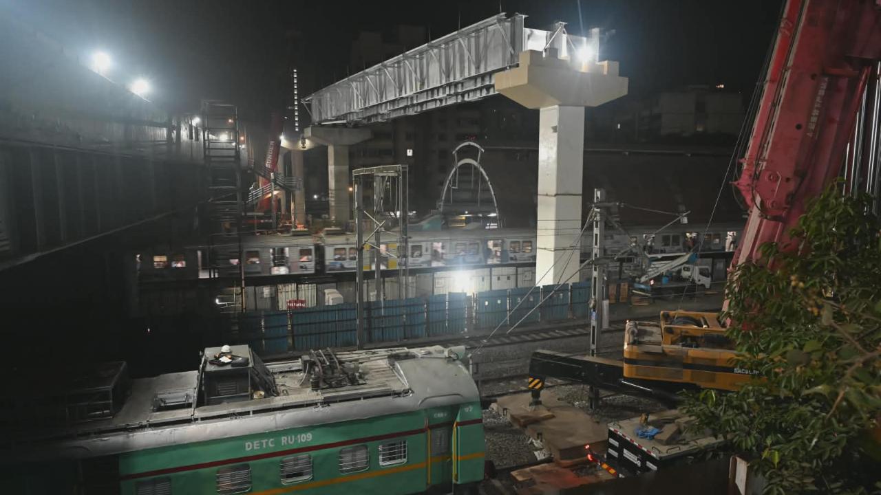 "This will be a significant step in completion of line since other civil work is now complete," said a Western Railway spokesperson. Blocks were undertaken between Jogeshwari and Ram Mandir stations on the 6th line and at Dahisar for launching of girders. Some suburban services were also cancelled during the block period