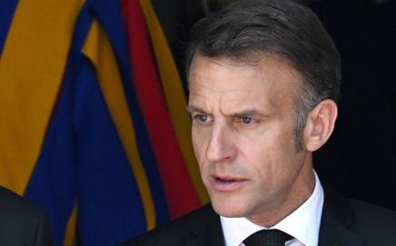 France's President Emmanuel Macron leaves the Vatican after a private audience with Pope Leo XIV, on April 10. PIC/AFP