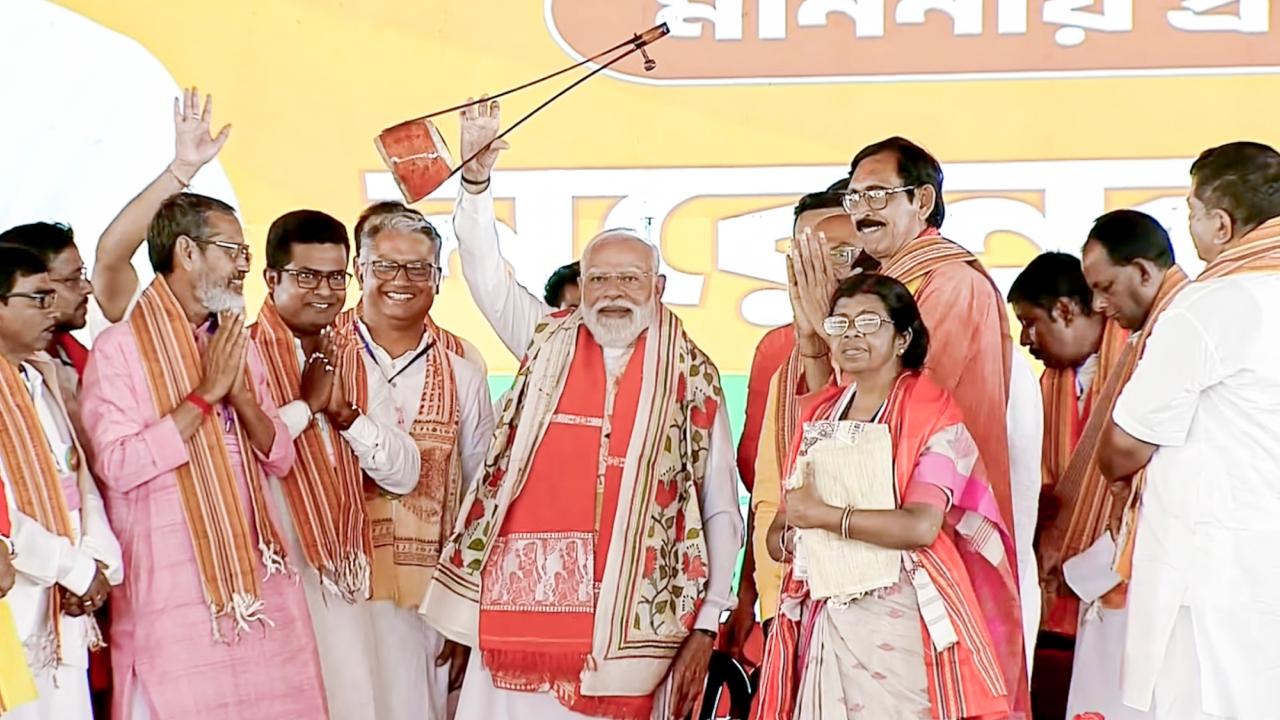 "While the entire country is walking on the path of progress, the TMC's Nirmam Sarkar is pulling Bengal back in a sustained manner. To usher in a Viksit Bengal, it is essential to remove the TMC's 'Nirmam Sarkar'," the prime minister said.