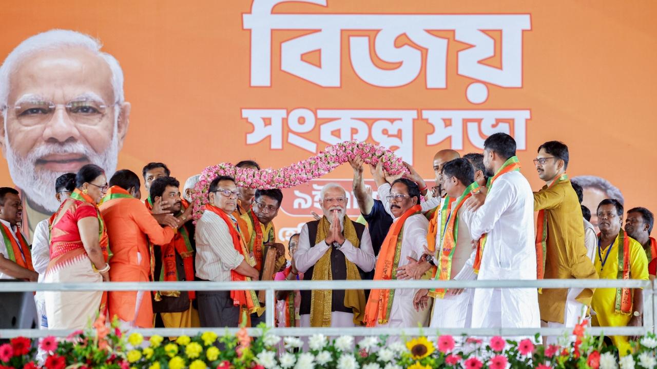 Canvassing for BJP candidates in the backyard of Leader of Opposition Suvendu Adhikari, PM Modi connoted the Mamata Banerjee administration as "Nirmam (cruel) sarkar", an obvious play on words on the chief minister's name as its antonym.