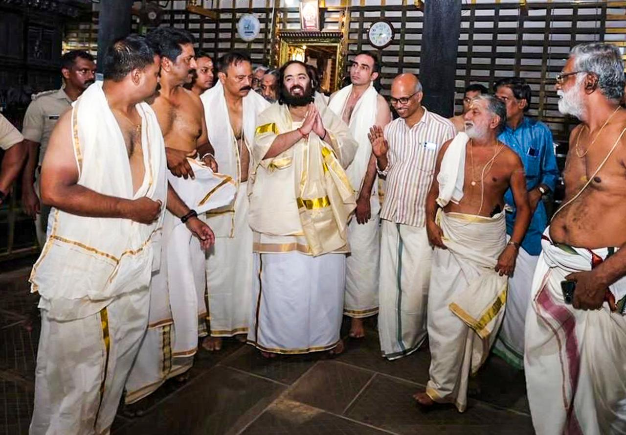 In April 2026, Anant Ambani visited the Guruvayur and Rajarajeshwara temples in Kerala, donating a total of Rs 6 crore&mdash;Rs 3 crore each&mdash;to the temple trusts.