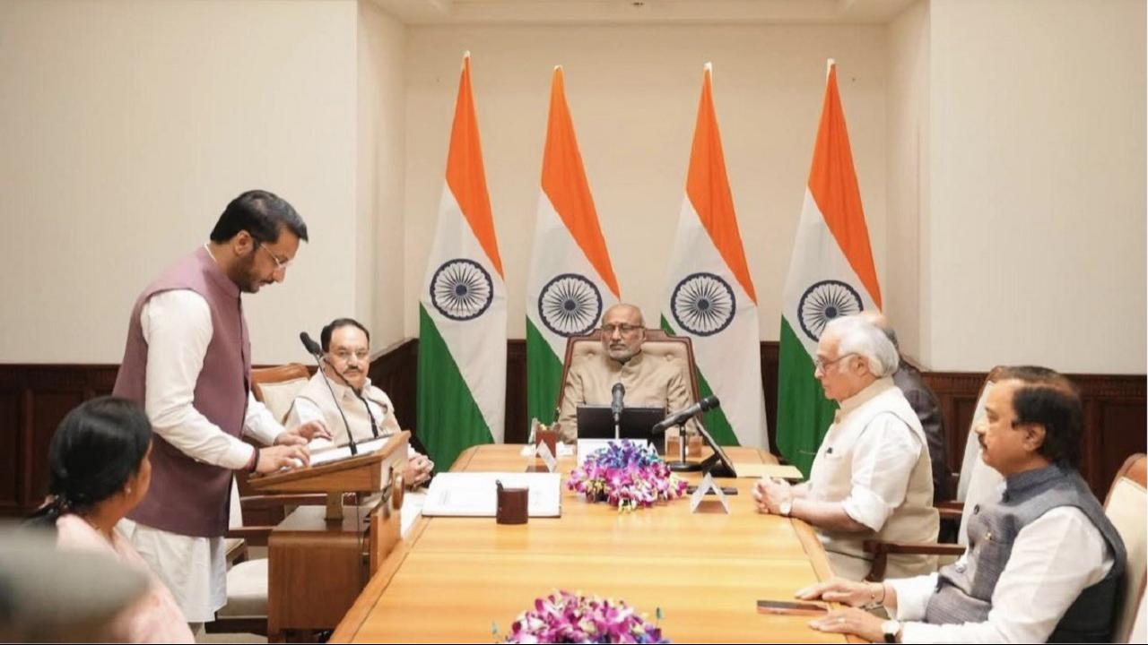 NCP’s Parth Pawar takes oath as Rajya Sabha member