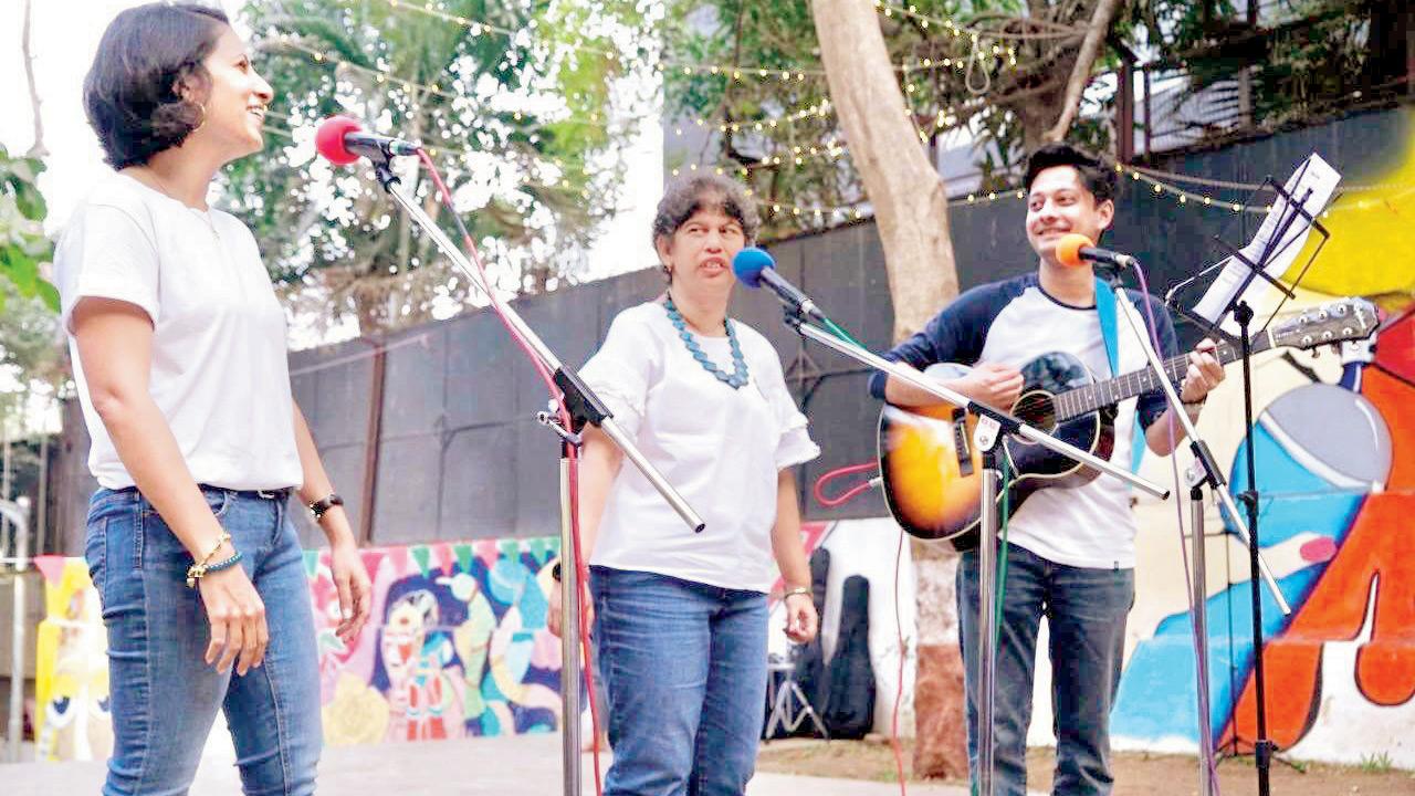 Participants and attendees sing together on the occasion of International Day of Persons with Disabilities at the centre. Pics courtesy/Yash Charitable Trust