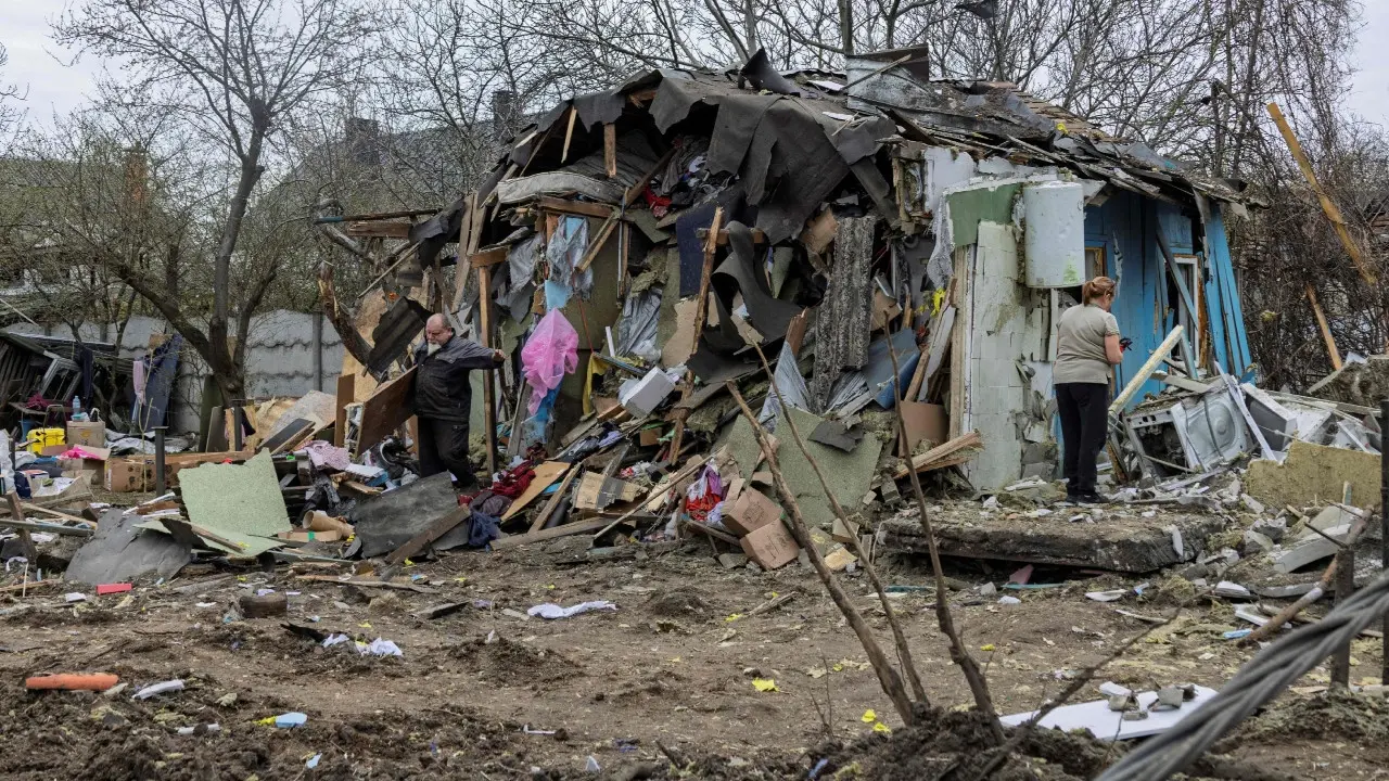 In Photos: Russian missiles, drones bombard Ukraine in hourslong attack