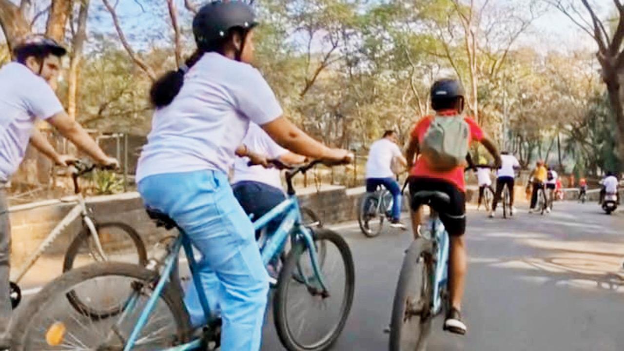 Neurodiverse participants at a cycling session