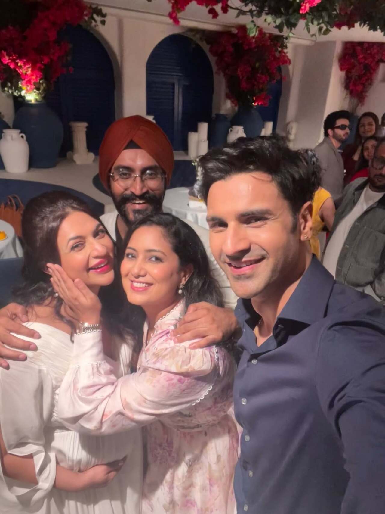 Singer Harshdeep Kaur also graced the baby shower celebration with her presence. Her attendance added a musical charm to the star-studded gathering.