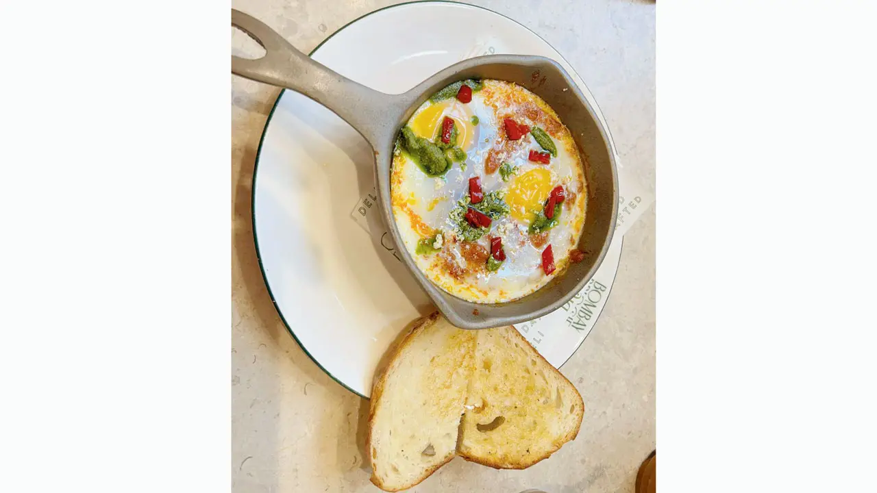Shakshuka Eggs, which were a light but filling start to the day. Pics/Tanisha Banerjee