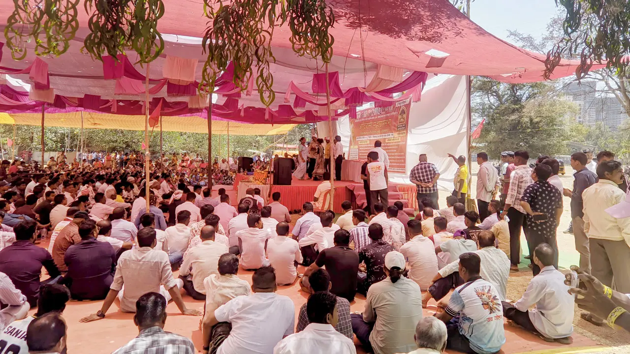 Tribals attend the event on Wednesday. PICS/Sarthak Mehta