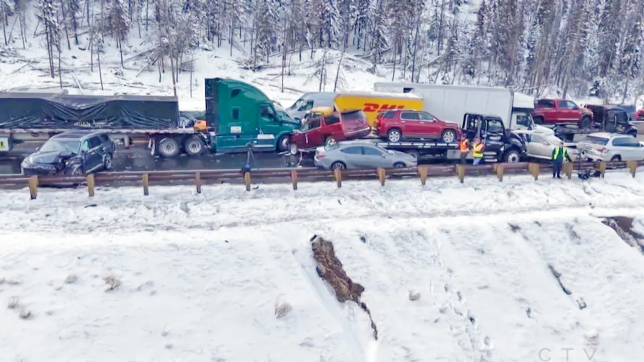 Massive crash on interstate 70 in Colorado shuts highway, one seriously injured