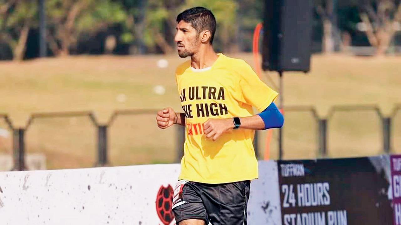 Vishak Krishnaswamy at the Chandigargh Ulta Marathon in 2020. Pic courtesy/Vishak Krishnaswamy