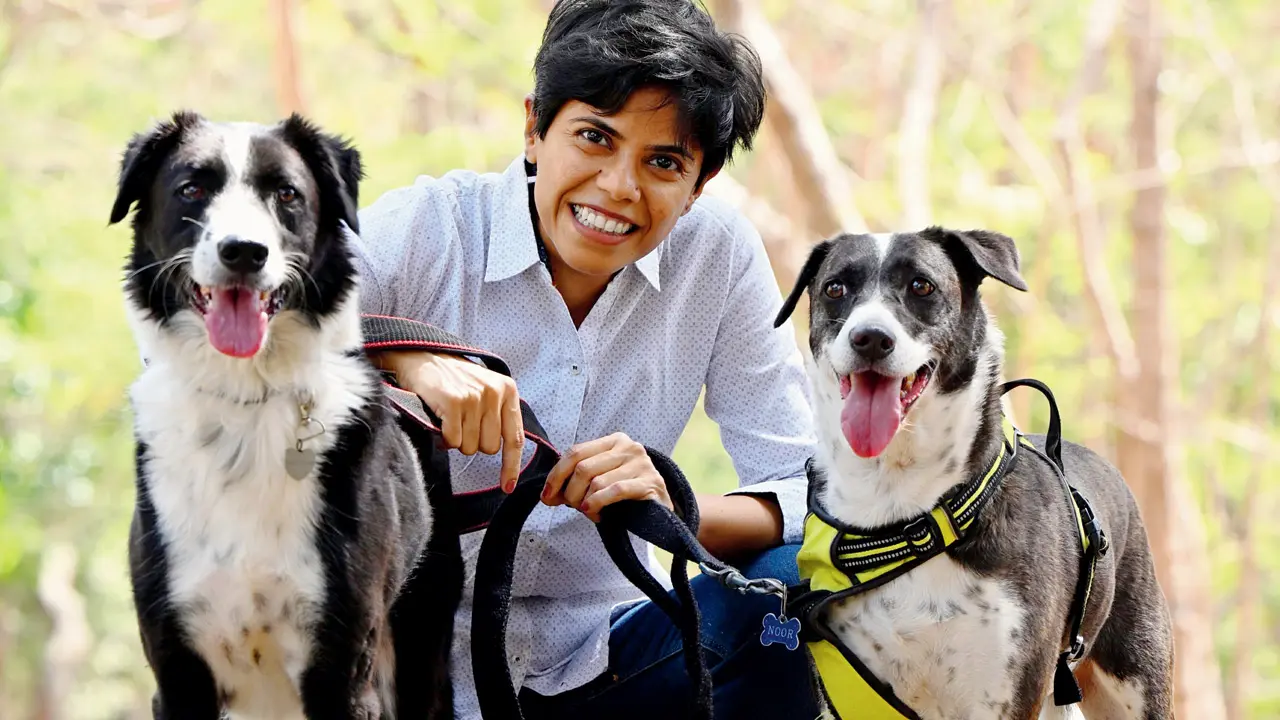 Vrushali Lad is mom to two dogs, Noor, 7, and Masti, 5. PIC/SATEJ SHINDE