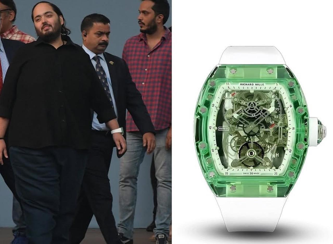 Richard Mille RM 56-01 Tourbillon Green Sapphire
This ultra-rare Richard Mille features a full green sapphire crystal case &ndash; one of the most difficult and expensive materials to machine. Its value is Rs 45-50 crore.