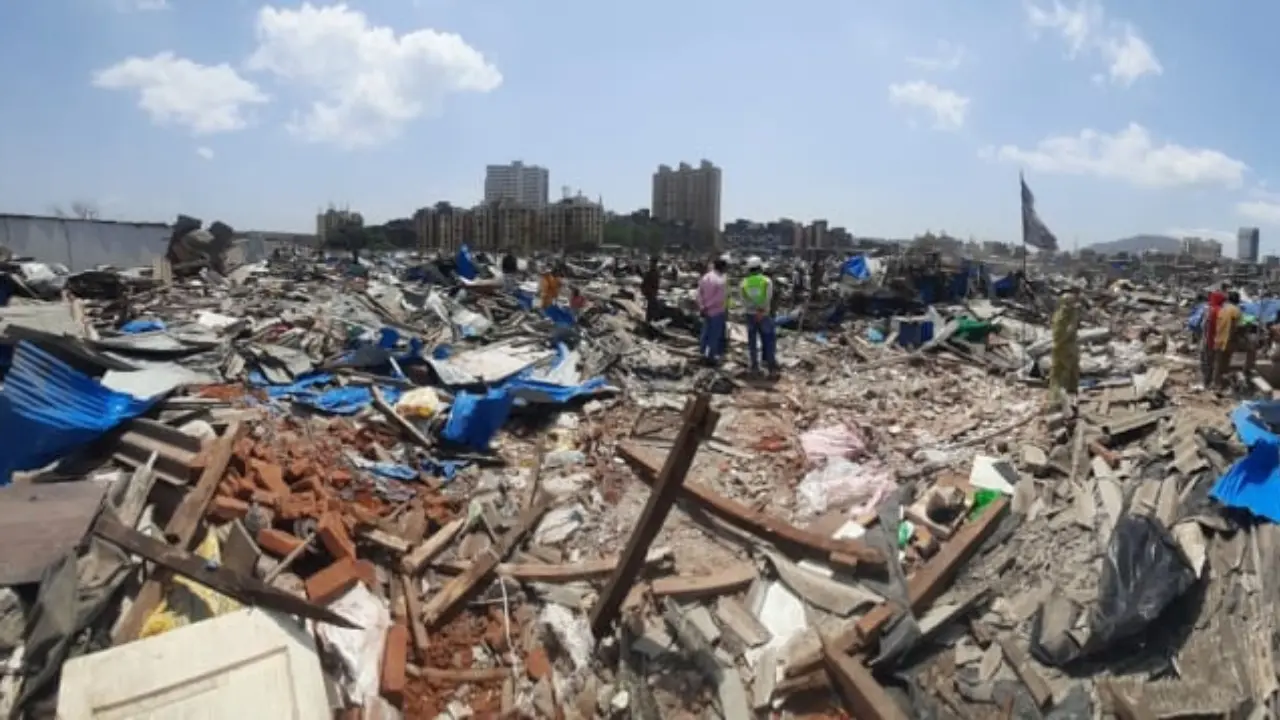 A joint team including officials from the BMC, revenue department, police, and the Public Works Department carried out the demolition