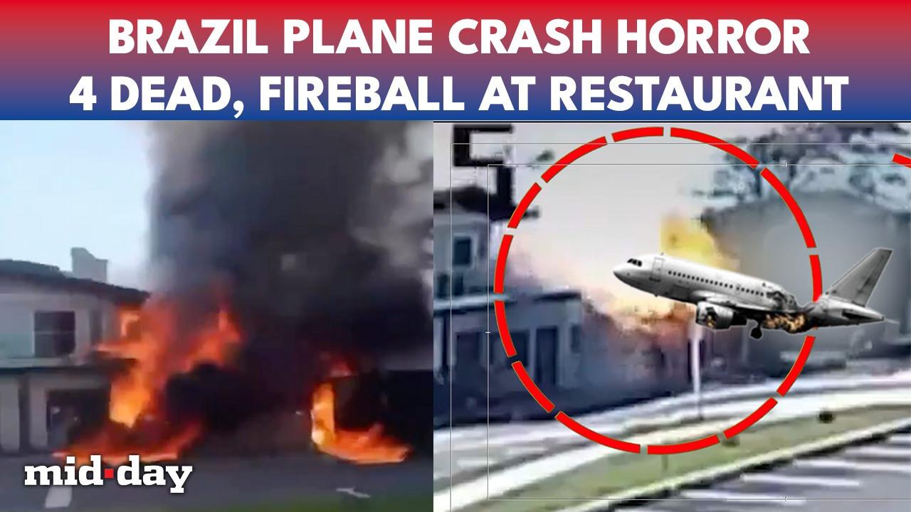 Plane CRASH Horror in Brazil: Aircraft SLAMS Into a Restaurant, 4 Dead