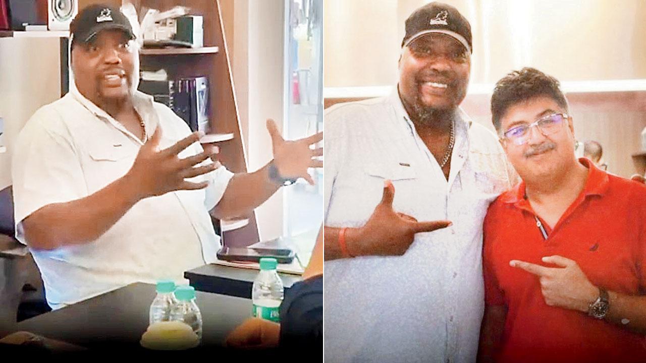 Sugaray Rayford at the Mahim club. Pics Courtesy/Revolver Club; (right) Sugaray Rayford and Manu Trivedi